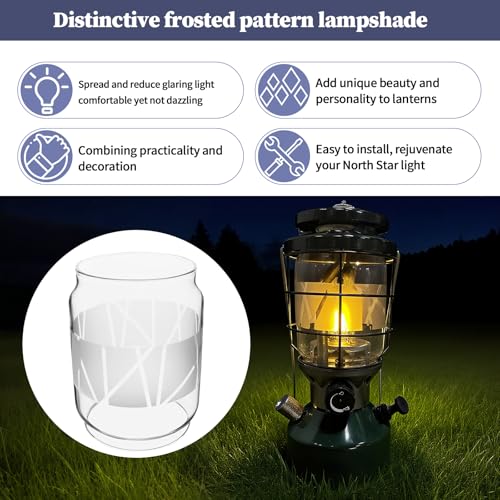 LVACODV Clear Lantern Globe Compatible with Coleman Northstar Lanterns 2000/2500 (pattern) - Image 5