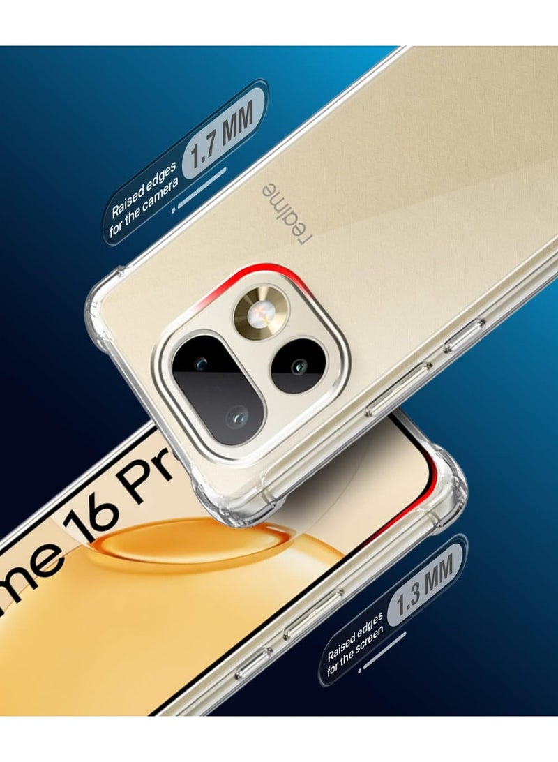 جراب شفاف لهاتف Realme 16 Pro، غطاء نحيف، جراب حماية من مادة TPU الناعمة مع حماية للكاميرا لهاتف Realme 16 Pro - Image 3