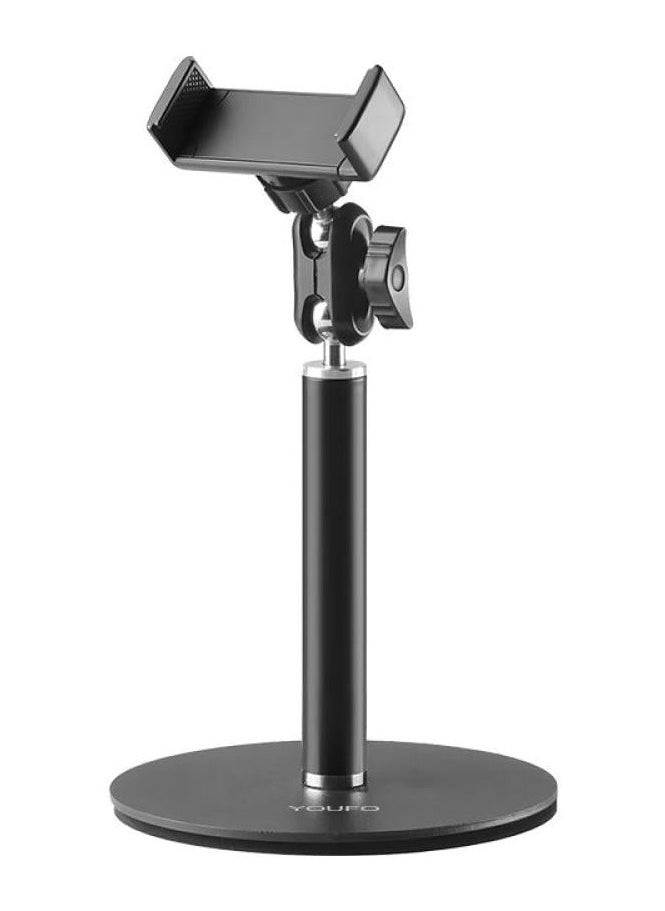 YOUFO - YOUFO Y4879 Premium Desktop Phone Holder Stand with 360° Rotation – Vertical & Horizontal Adjustable Pod Mount with Stable Weighted Base for iPhone, Android, Tablets, and More - Image 1
