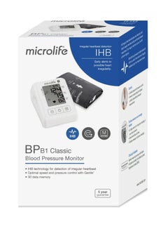 microlife MicroLife BB1 Classic Upper Arm Blood Pressure Monitor with Heart Rate Detection Pad Technology - One Pack  - Image 1