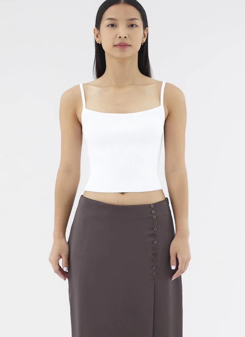 ذا اديتورز ماركت Marloe Rib Crop Top