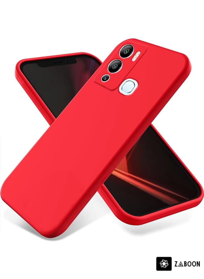 Zaboon Protective Case For Infinix Hot 12i Pure Color Liquid Silicone Shockproof - Image 1