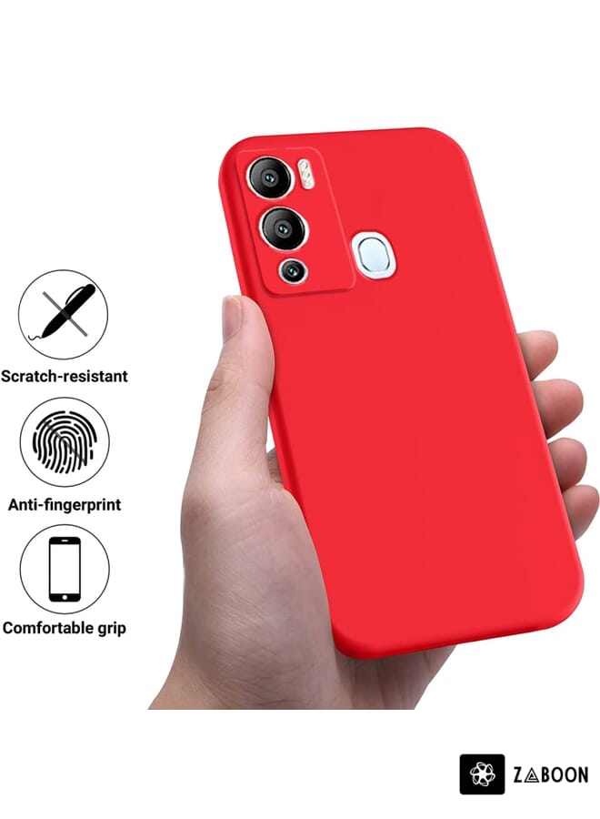 Zaboon Protective Case For Infinix Hot 12i Pure Color Liquid Silicone Shockproof - Image 2