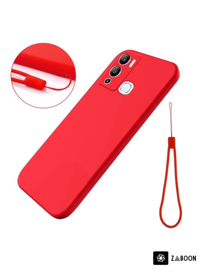 Zaboon Protective Case For Infinix Hot 12i Pure Color Liquid Silicone Shockproof - Image 5