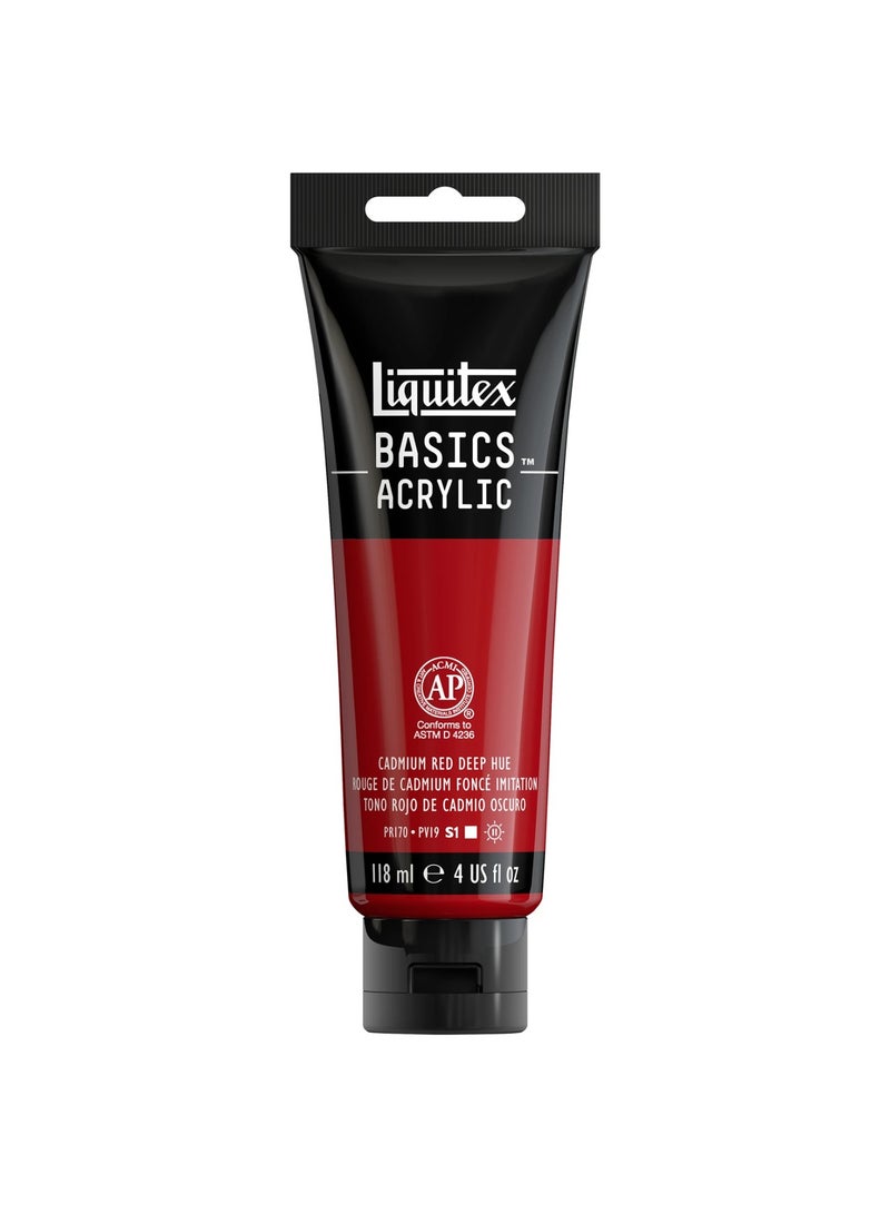 Liquitex أنبوب طلاء أكريليك أساسي 118 مل لون كادميوم أحمر عميق - Image 1