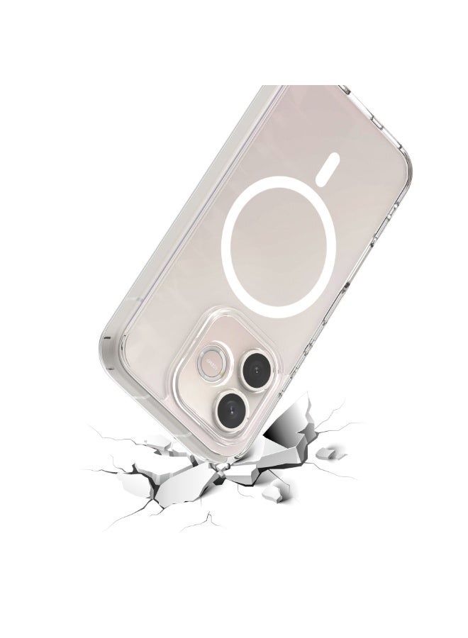 Yunpy Magnetic Clear Case for Honor 600 Lite, Shockproof Anti-Scratch Transparent Phone Cover with Built-in MagSafe Ring - Image 4