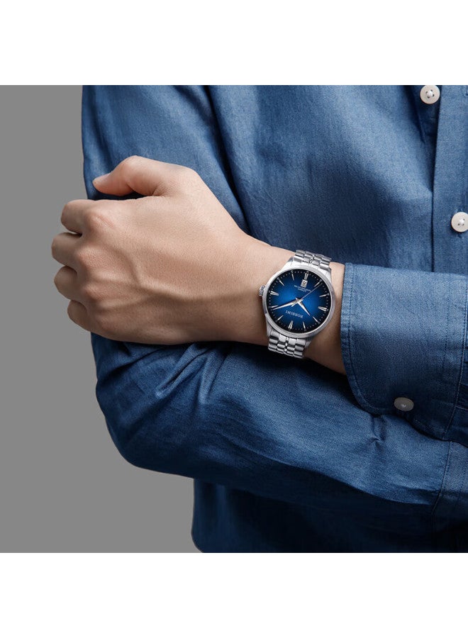 Rossini Men's Automatic Mechanical Watch Steel Band Calendar Men's Watch Birthday New Year Valentine's Day Boyfriend Gift - Image 2