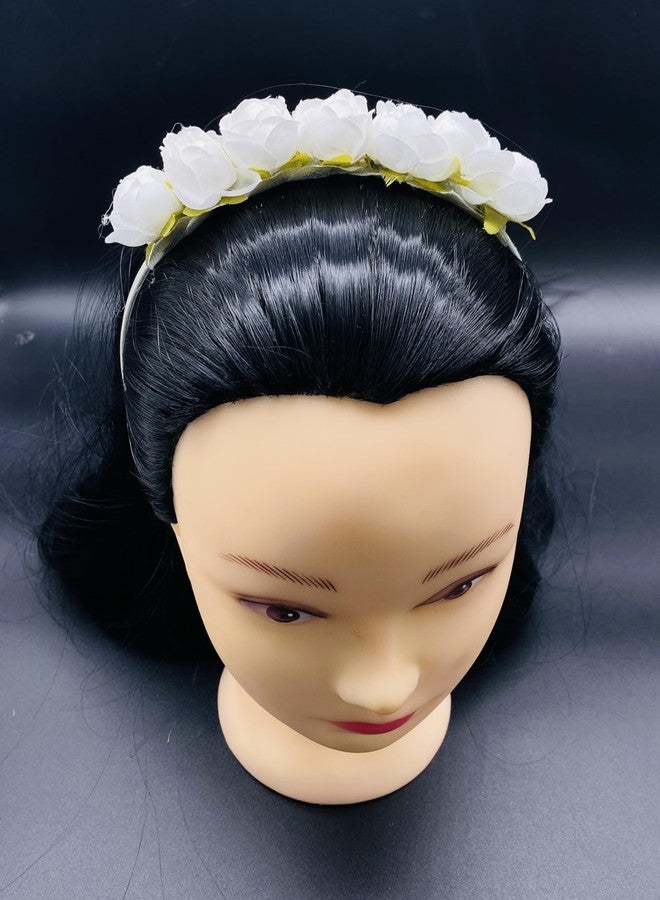 Vinshbond Flower Design Headband for Weding Party Hairband For Girls & Women, Pack-01, Color-White - Image 4