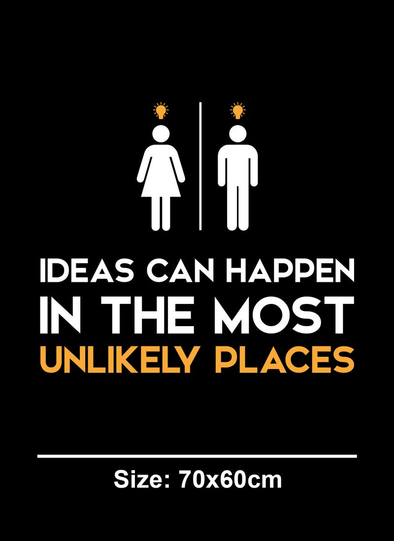 Spoil Your Wall Ideas Can Happen in the Most Unlikely Places Bathroom Quote Wall Decal - Wall Arts Home Décor - Wall Sticker, 70x60 cm by Spoil Your Wall  - Image 3