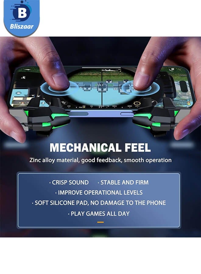 Enhanced PUBG Controller with 6 Finger Triggers, 4 Metal ons, High Sensitivity, Non-Slip Design, Human Body Shape, and 2 Finger Sleeves - Image 5