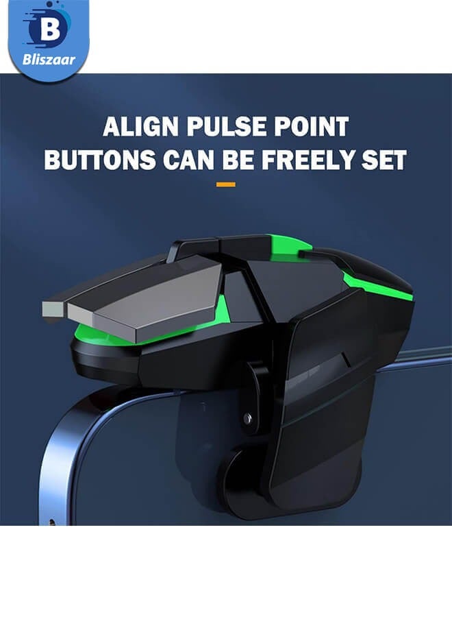 Enhanced PUBG Controller with 6 Finger Triggers, 4 Metal ons, High Sensitivity, Non-Slip Design, Human Body Shape, and 2 Finger Sleeves - Image 3