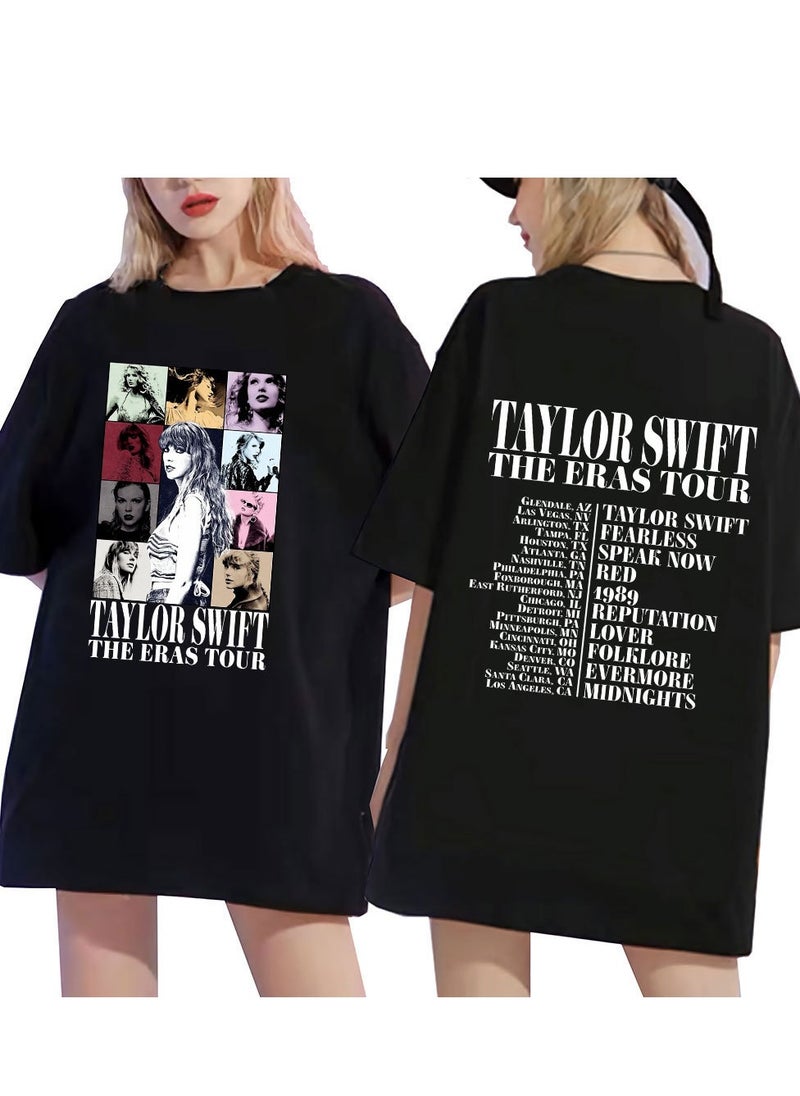 Taylor Swift Taylor Swift The Eras Tour Official Merchandise Black Tee 