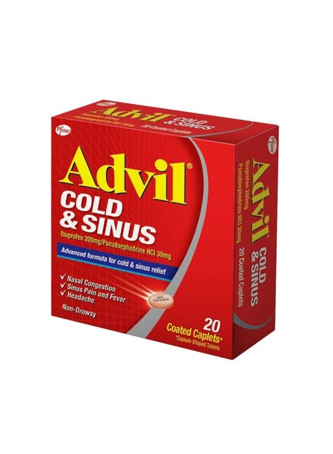 Advil كبسولات البرد والجيوب الأنفية 20 حبة