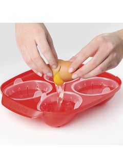 sistema Microwave Poacher for up to 4 Eggs, Red/Clear, 28.7 x 20.5 x 8.4 cm  - Image 4