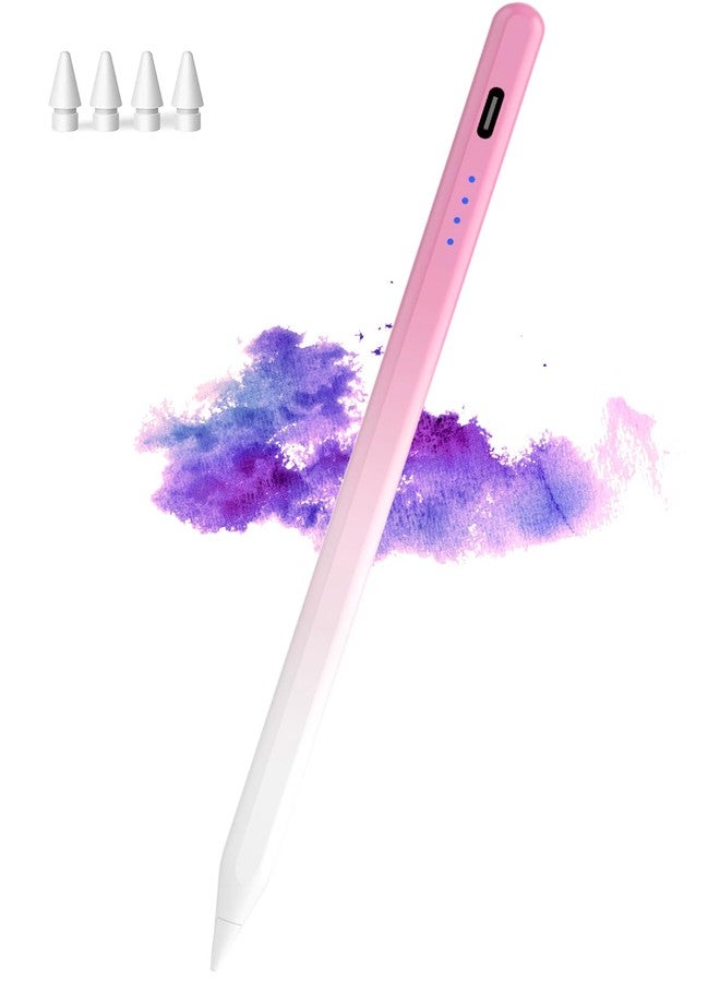 CMARS Stylus Pen for iPad(2018-2025), Pad Pencil 10th Generation with Palm Rejection, Active Digital Pencil Compatible with Apple iPad 6/7/8/9/10/A16, Pro 11"/12.9"/13"/M4, Mini 5/6, Air 3/4/5/M2/M3 - Pink - Image 1