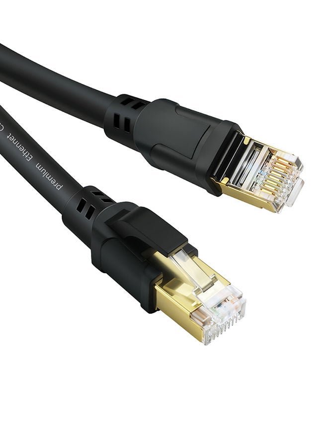 NIBEMINENT CAT8 Fast Transmission Stability Laptop Network Cable Black - Image 2