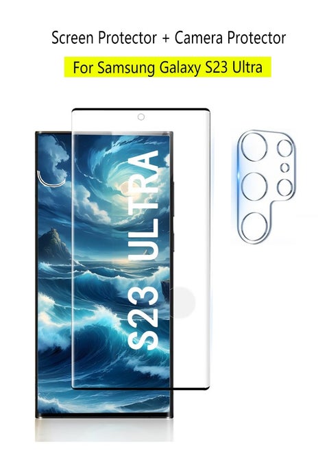 2 in 1 Samsung Galaxy S23 Ultra Screen & Camera Protector - High Transparency Full Coverage Shield for Scratch & Impact Protection - Screen & Camera Protector for Samsung Galaxy S23 Ultra