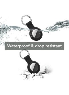 Royee Compatible with AirTag Case Holder Silicone Key Ring/Chain Compatible with Apple AirTag GPS Item Finders Accessories 4 Pack  - Image 3