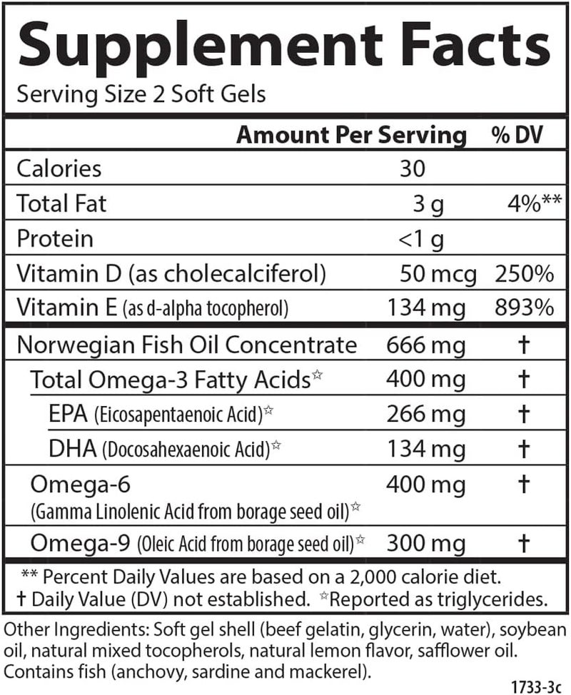 Carlson  Omega Complete Gems Omega369 Wild Caught Sustainably Sourced Heart Health Joint Function  Immune Support 180 Softgels - Image 4