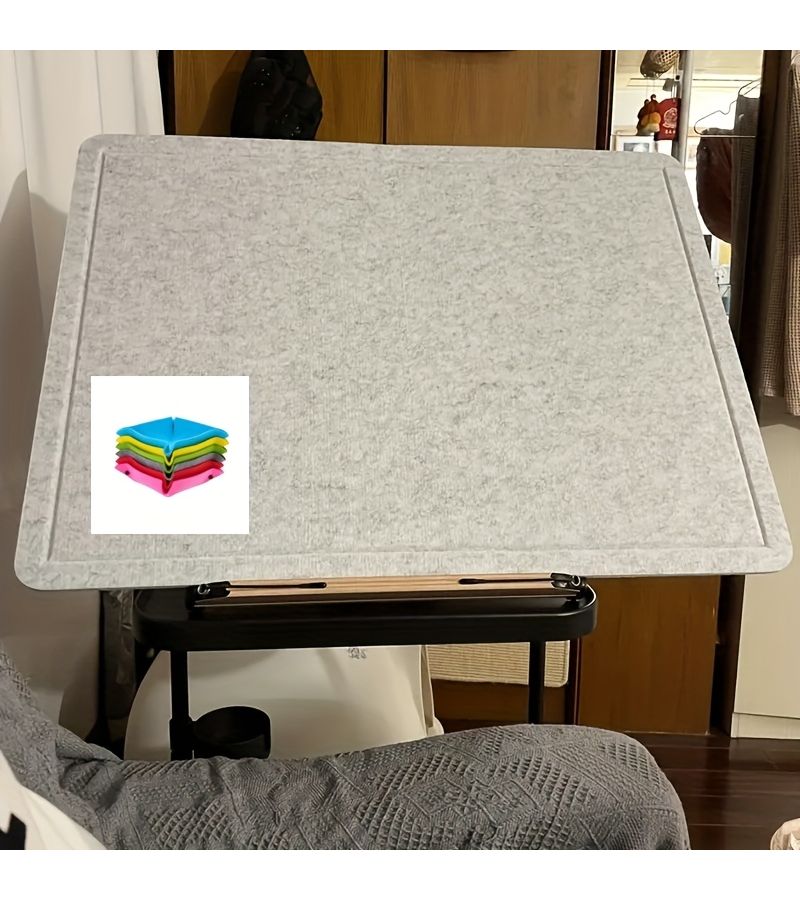 Puzzle Mat With 6 Storage Drawers Portable Felt Table For Creative Play - Image 4