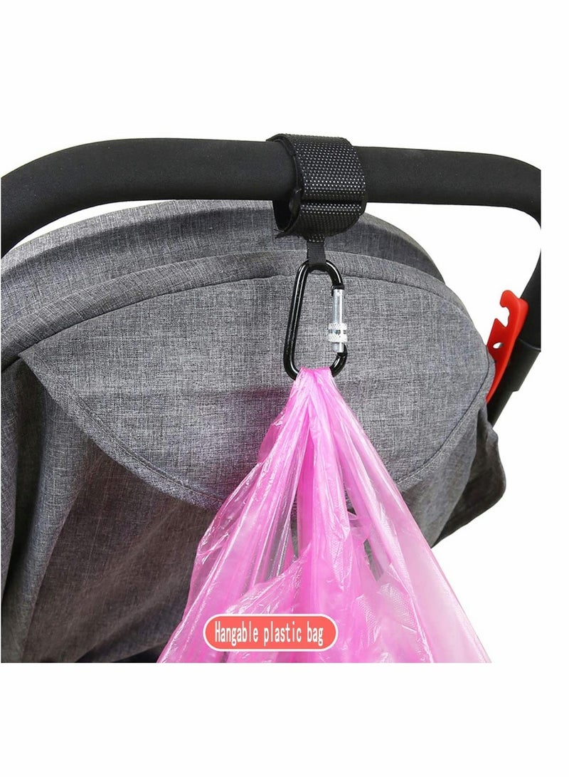SOLARAE Buggy Pram Clips, Convenient Stroller Hooks Hook Your Baby Items, Shopping Bags Safely on Your Pushchair or Stroller Clip Your Handbag or Baby Change Bag to Your Pram, 2 Pack - Image 3
