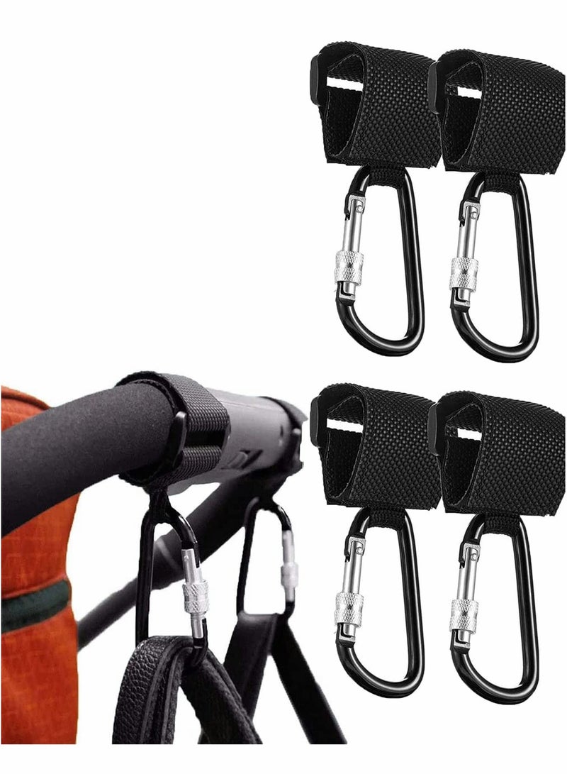 SOLARAE Buggy Pram Clips, Convenient Stroller Hooks Hook Your Baby Items, Shopping Bags Safely on Your Pushchair or Stroller Clip Your Handbag or Baby Change Bag to Your Pram, 2 Pack - Image 1