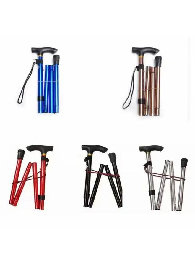 FervorFOX Aluminum Alloy Mountain Climbing Cane Telescopic Folding 6 Color Mountain Climbing Cane Non-slip Cane - Image 5