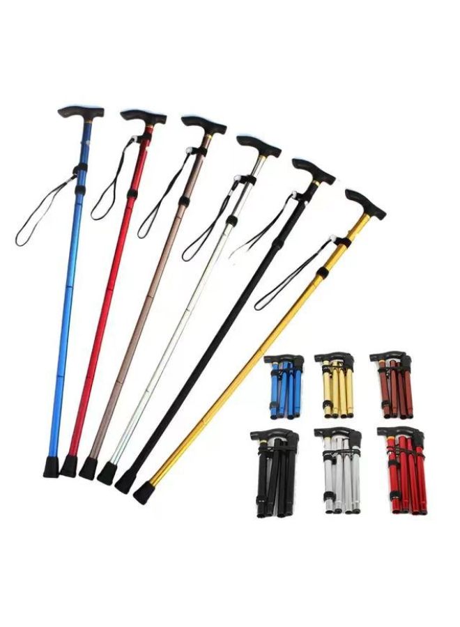 FervorFOX Aluminum Alloy Mountain Climbing Cane Telescopic Folding 6 Color Mountain Climbing Cane Non-slip Cane - Image 2
