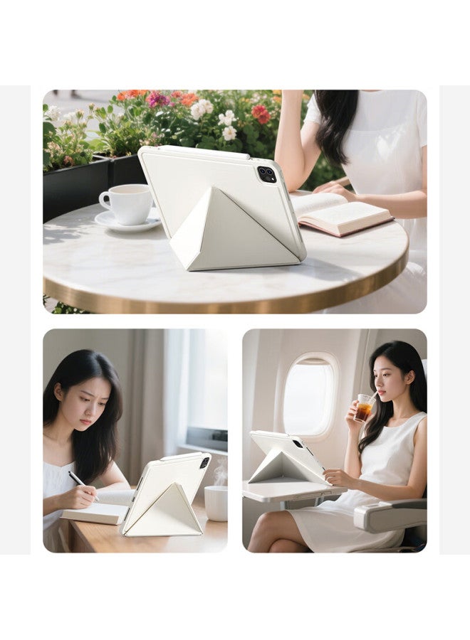 Zoyu Apple Ipad Mini 7/6 8.3-inch Full Coverage Shockproof K-fold Magnetic Double Clip Tablet Case Haze Gray - Image 2