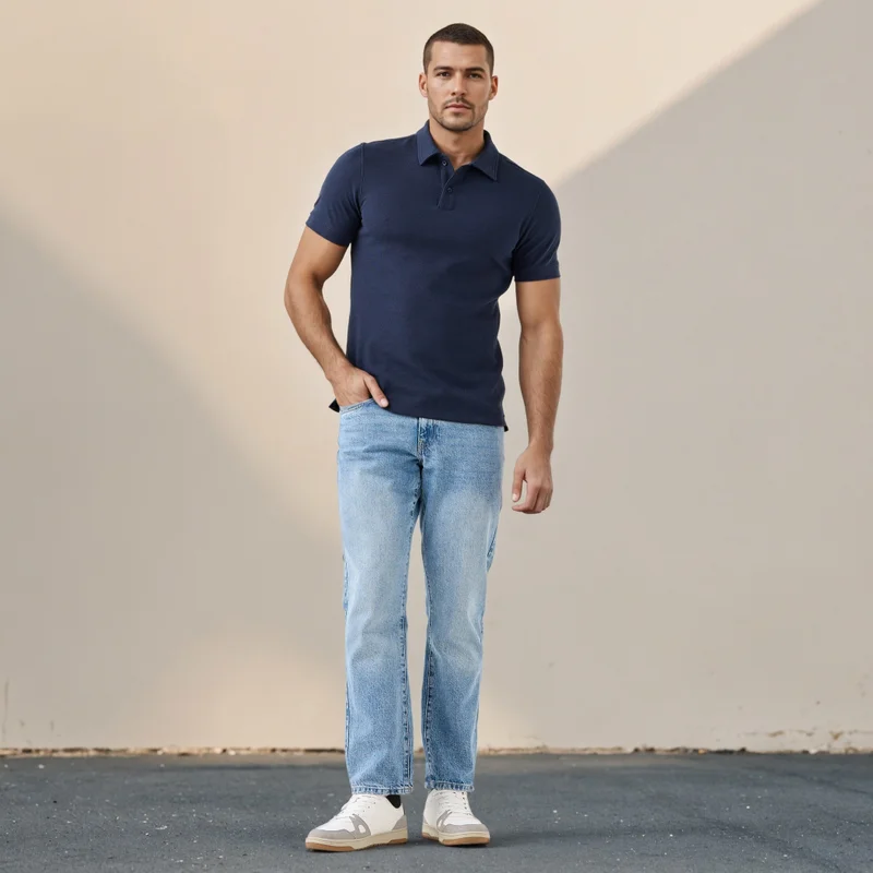 سبلاش فيڤ Textured Polo T-shirt