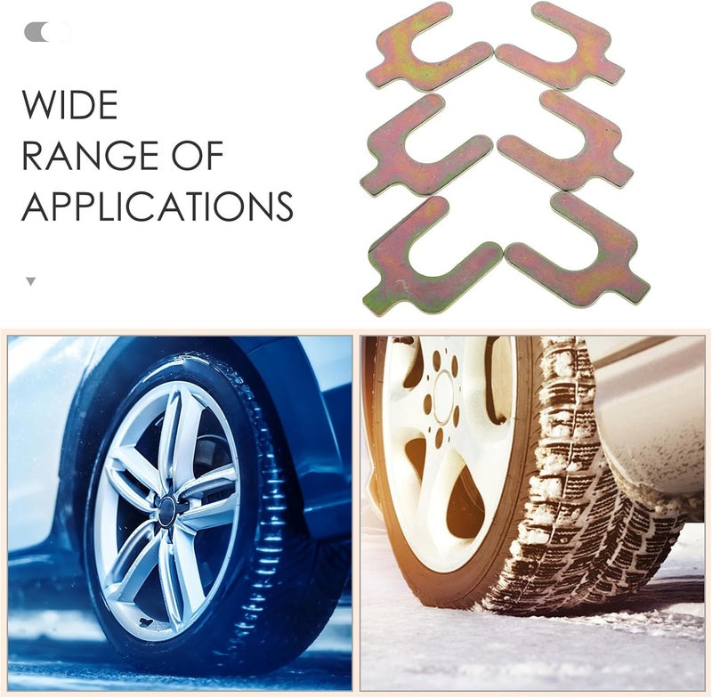 50pcs U-Shaped Wheel Alignment Shims 1.5mm Thick Steel Support Plates for Camber Angle and Toe Adjustment Auto Body Alignment Tool Kit for Vehicle Suspension Maintenance - Image 5