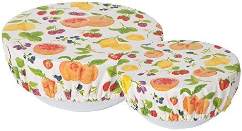 Now Designs Now Designs Fruit Salad Save It Reusable Cotton Bowl Covers 75 and 925 inch Set of 2 - Image 2