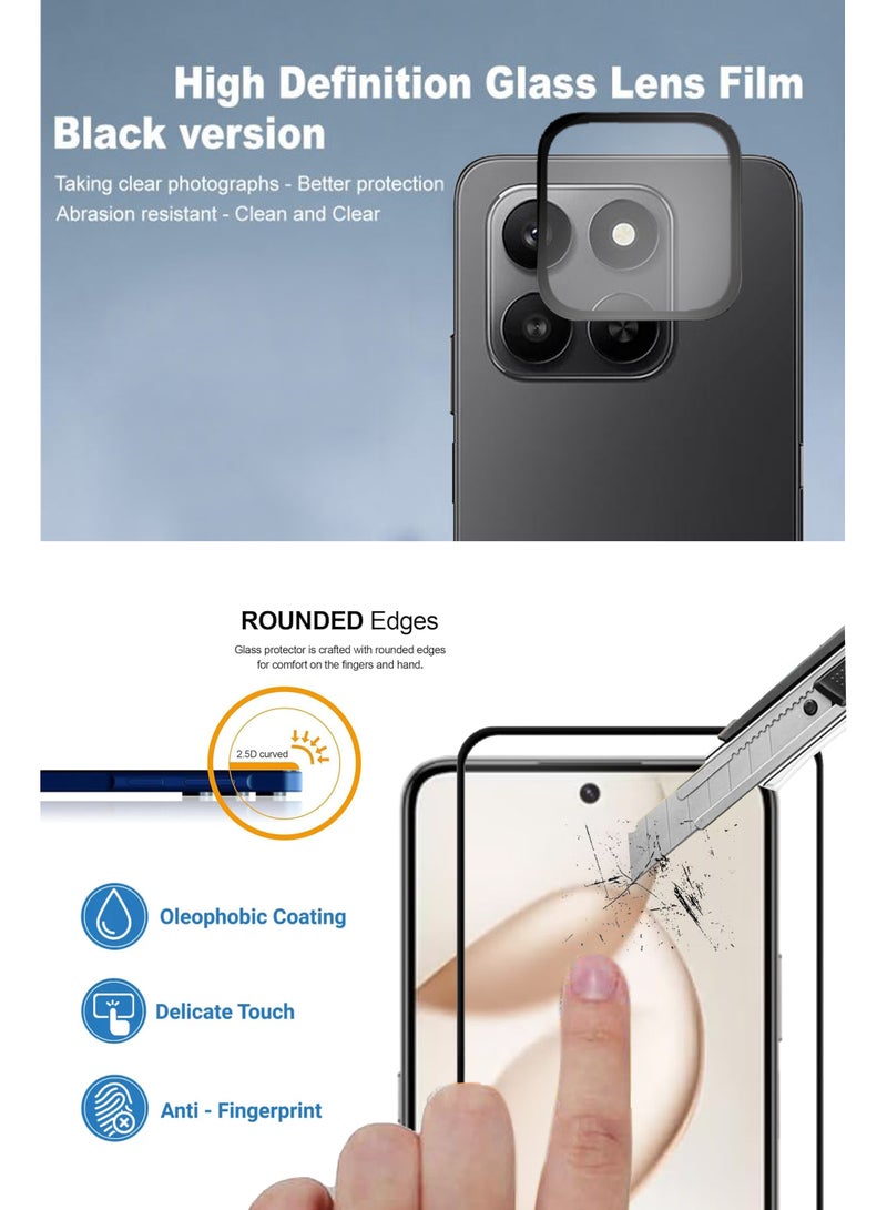 GMATE Honor X7d - 2 in 1 Pack  Generic Glass Screen Protector  And Camera Lens Protector - Image 2