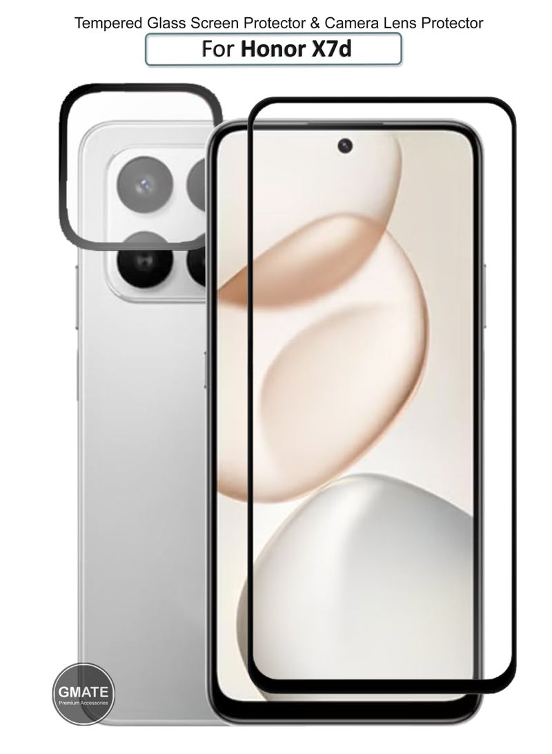 GMATE Honor X7d - 2 in 1 Pack  Generic Glass Screen Protector  And Camera Lens Protector - Image 1