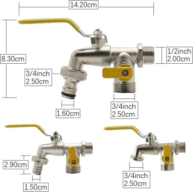 صمام مخرج قابل للفصل باللون الرمادي لمزرعة مياه الشرب بمقبض أخضر - Image 4