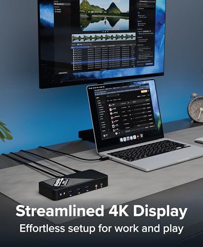 Plugable USB-C Dock – 4K HDMI, 60W Charging, Ethernet, USB 3.0/2.0 Ports – USB-C Docking Station with Power for Windows and Chromebook - Image 3