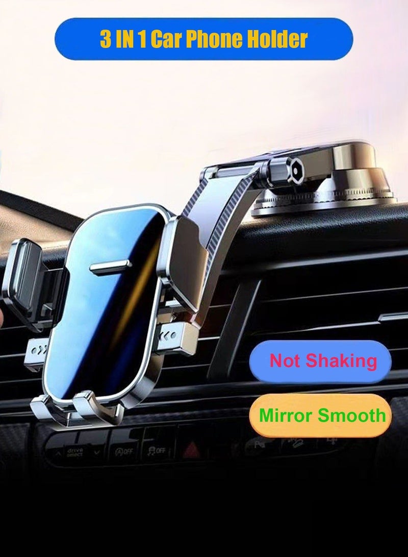 Car Mobile Holder Ultra-Stable Strong Suction Cup - 3-in-1 for Dashboard/Windshield/Air Vent, Universal Fit 4.5-7.2 Inch Phones, Compatible with iPhone 16/15, Galaxy S24/S23, Xiaomi - Black | Noom Best Seller - Image 3