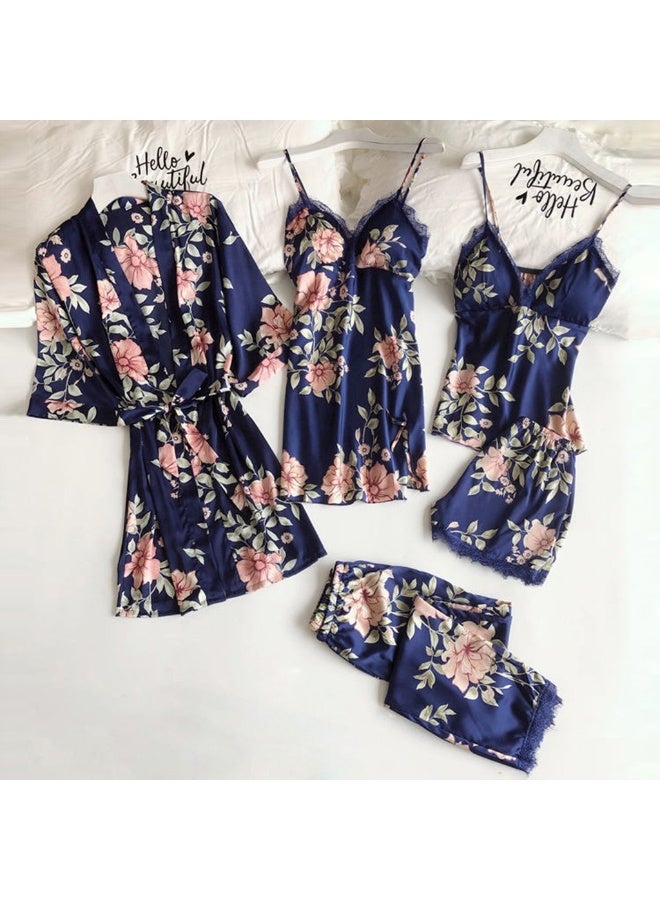 Women's Lace Camisole 5-Piece Sleepwear Set - Perfect Combination of Comfort and Elegance