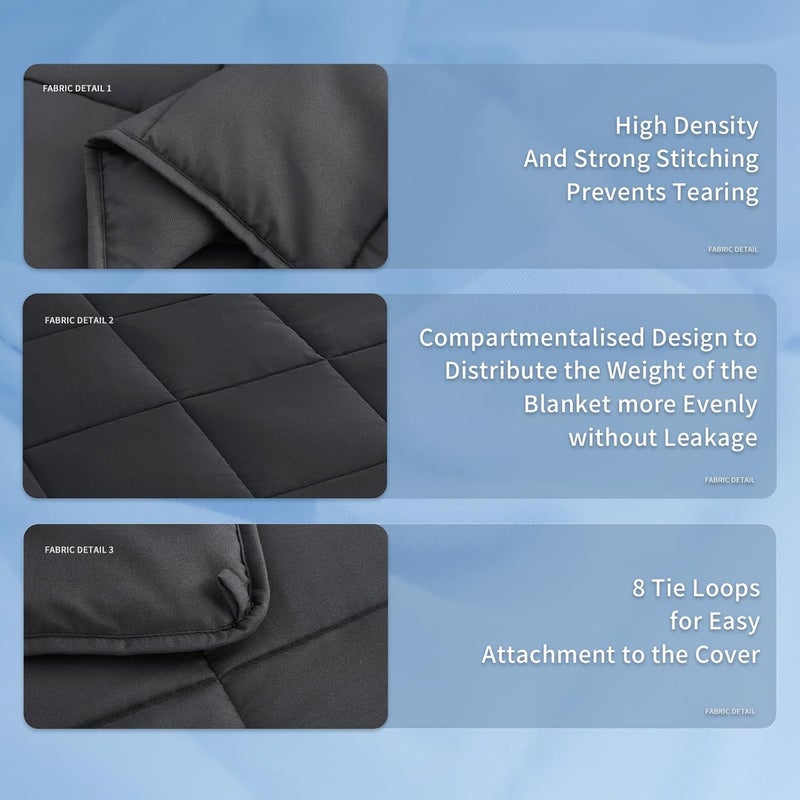 Topcee Weighted Heavy Comfort Blanket, Soft , Thick, Cooling Breathable Polyester Material with Glass Beads for Adult All-Season Summer Fall Winter, (20lbs 80"x87" King Size) - Image 5