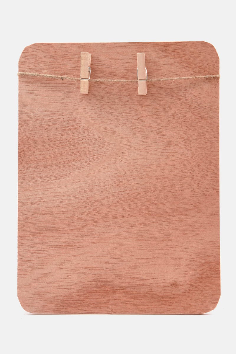 Muy Mucho Photo Frame With Clothes Pins, Natural - Image 2