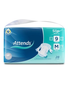 Attends Slip Active 9 Medium 4X28 - 31268  - Image 1