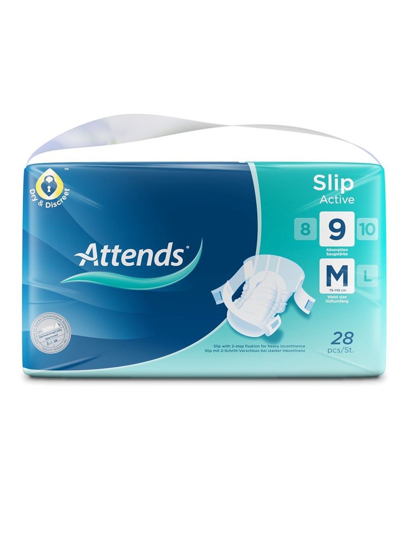 Attends - Slip Active 9 Medium 4X28 - 31268 - Image 1