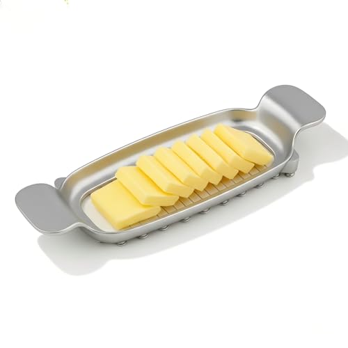 Vunpok Butter Cutter SlicerCutter for Butter SquaresStainless Slicer Steel for Butter Block Cheeseeggavocadoand Dishwasher Safe - Image 1