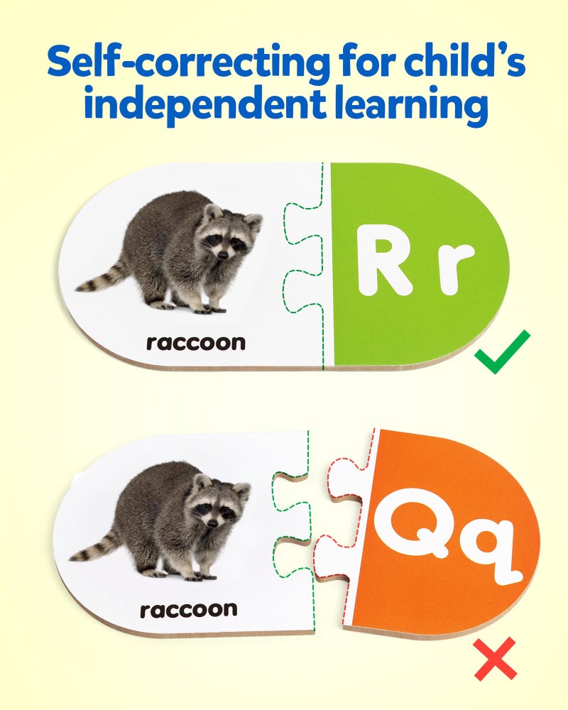 Coogam Learning Alphabet Matching Game, 36pcs Self-Correcting Sight Words Letter Number Cards, Fine Motor Educational Montessori Toy for Preschool Kindergarten 3 4 5 Years Old - Image 3