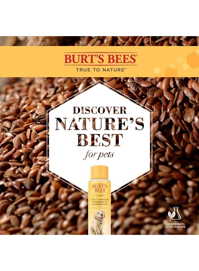 Burt's Bees for Pets Puppies Natural Tearless 2 in 1 Shampoo and Conditioner | Made with Buttermilk and Linseed Oil | Best Tearless Puppy Shampoo for Gentle Skin and Coat | Made in USA, 16 Oz - Image 3