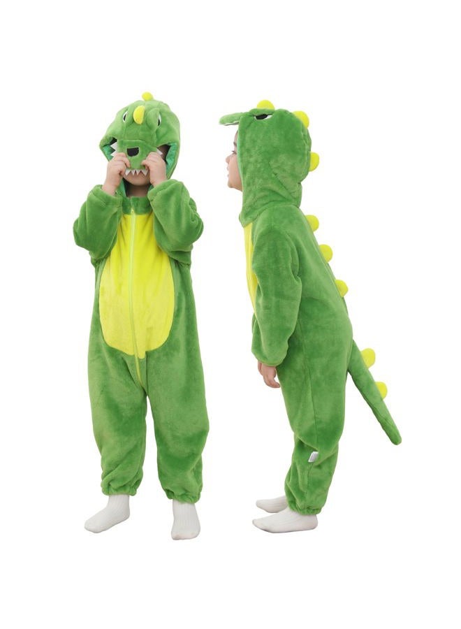 Tonwhar Toddler Infant Tiger Dinosaur Animal Fancy Dress Costume (110 (Height:35"-39"/Ages 24-30 Months), Green) - Image 1