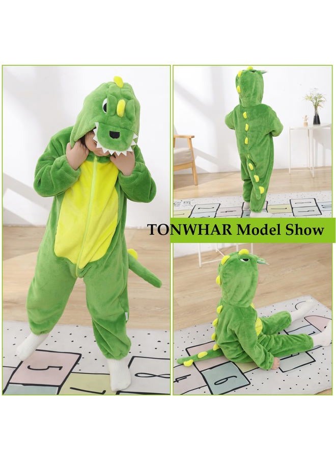 Tonwhar Toddler Infant Tiger Dinosaur Animal Fancy Dress Costume (110 (Height:35"-39"/Ages 24-30 Months), Green) - Image 4