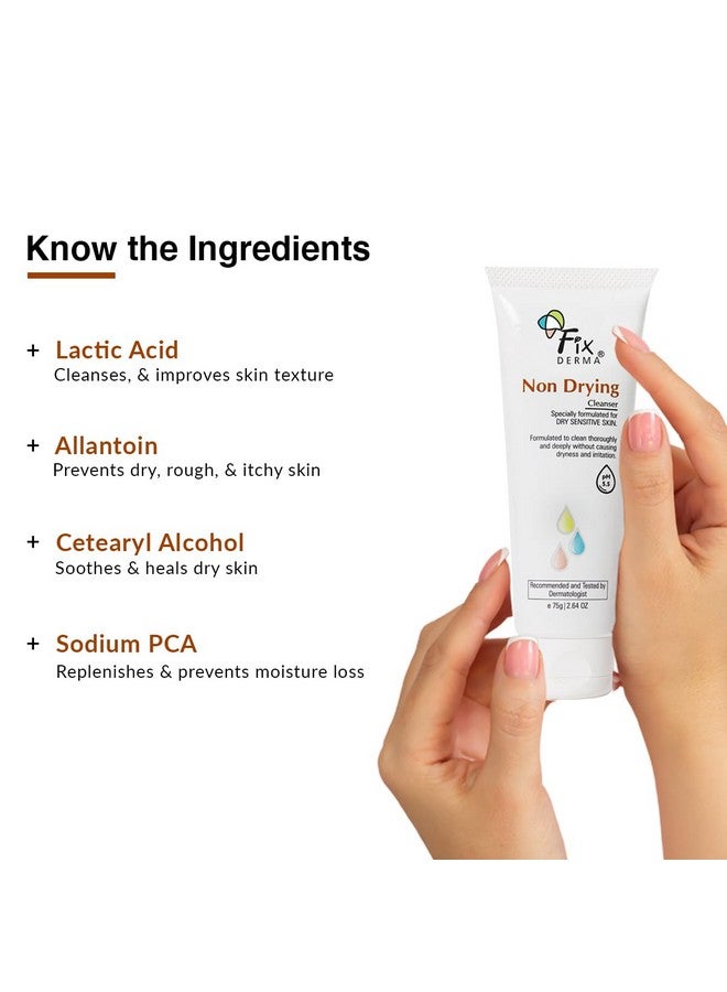 Fixderma Non Drying Cleanser, soap-free & pH Balanced cleanser, Pore-Refining, Dermatologist tested, Face Exfoliator, Non-comedogenic & Non-irritating skin cleanser - 75g - Image 5