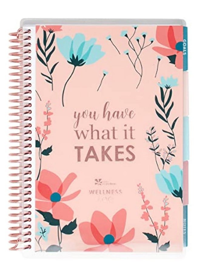 Erin Condren Erin Condren Coiled A5 Daily Wellness Planner, Features 160 Pages of Thick, Bleed Resistant 80 Pound Paper Boost Productivity, Durable, Pretty, Cute, Stylize  - Image 1