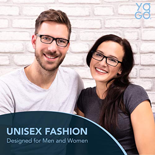 Yogo Vision Reading Glasses 5 Pairs Fashion Ladies Quality Designed Spring Hinge Readers for Women Set of Black Clear, Red Pink, Blue Light Blue, Havana Black, Transparent Black 1.75 - Image 5